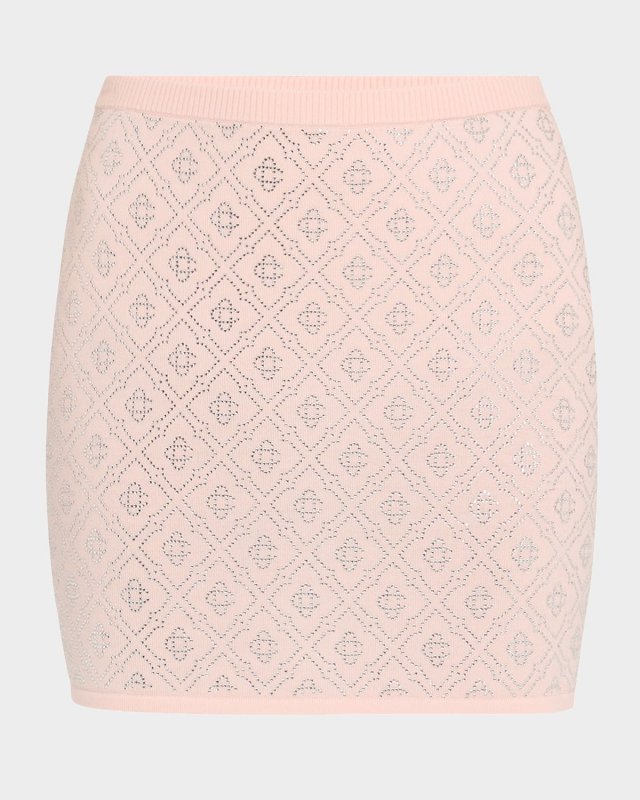 Crystal Monogram Mini Skirt
